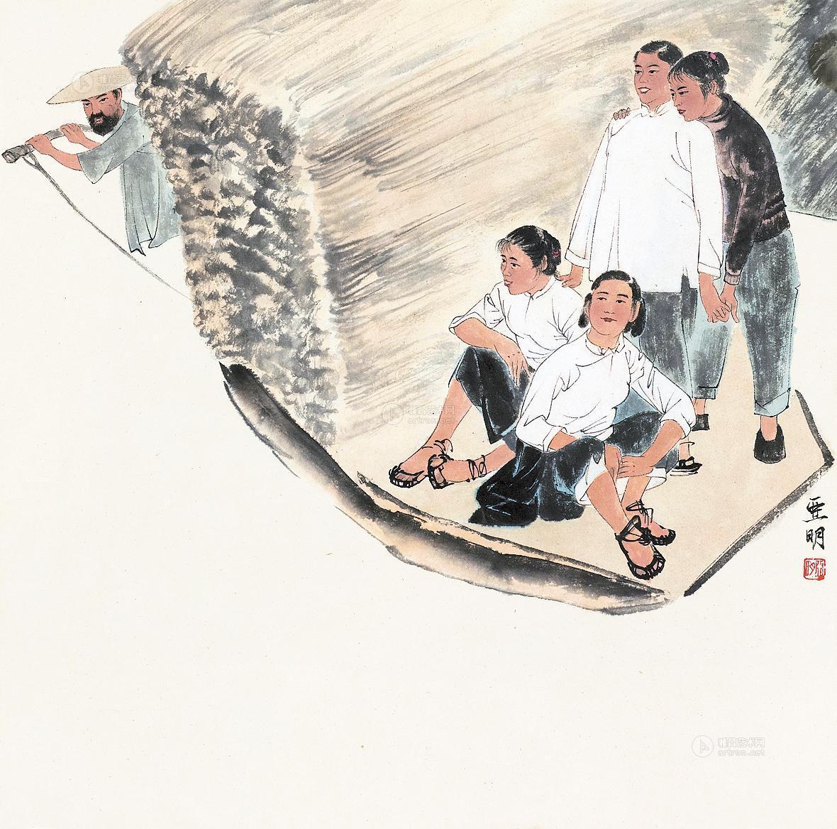 【丰收归来 镜片 设色纸本】拍卖品_图片_价格_鉴赏_绘画_雅昌艺术品