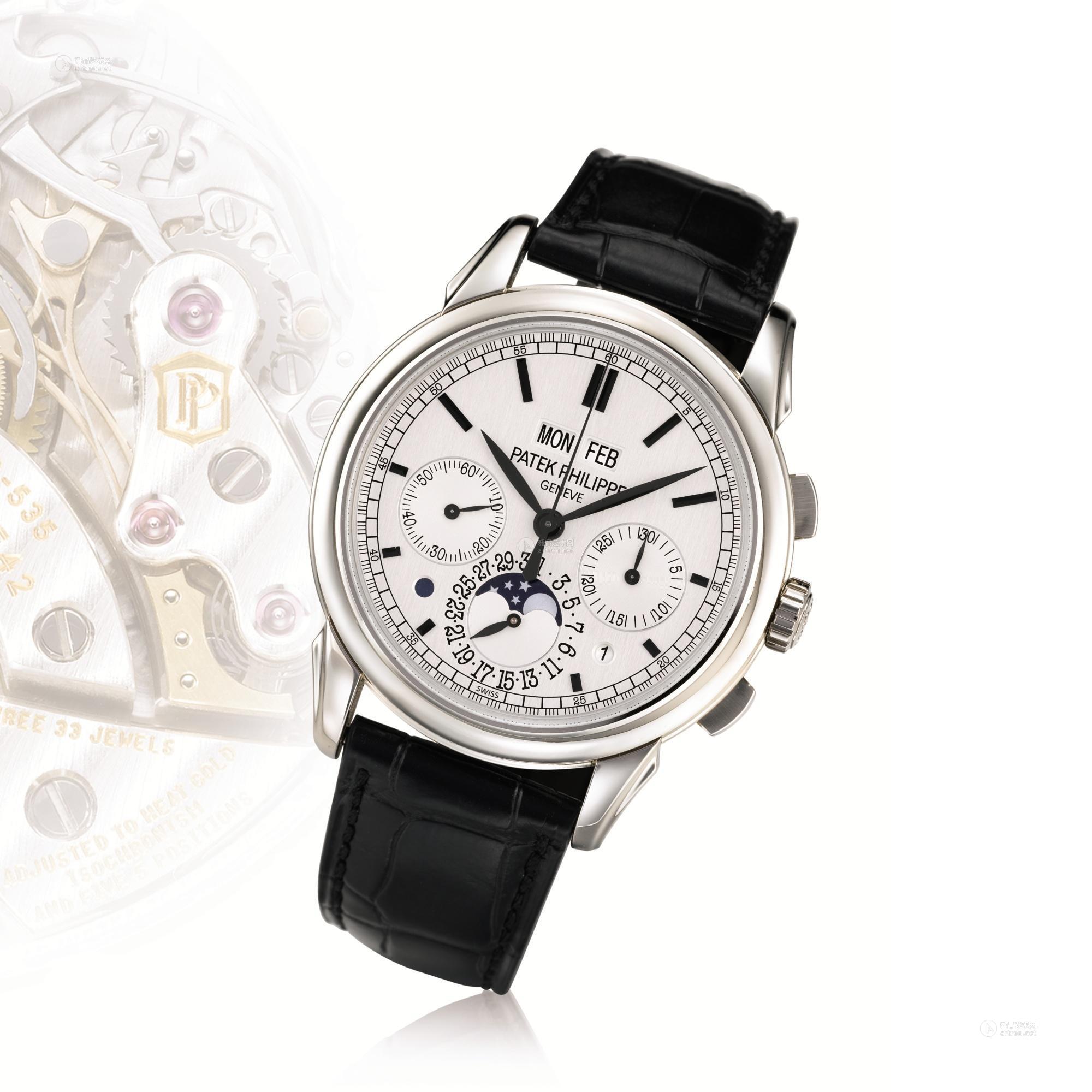 2407百达翡丽5270g型号精美罕有白金万年历手动上链计