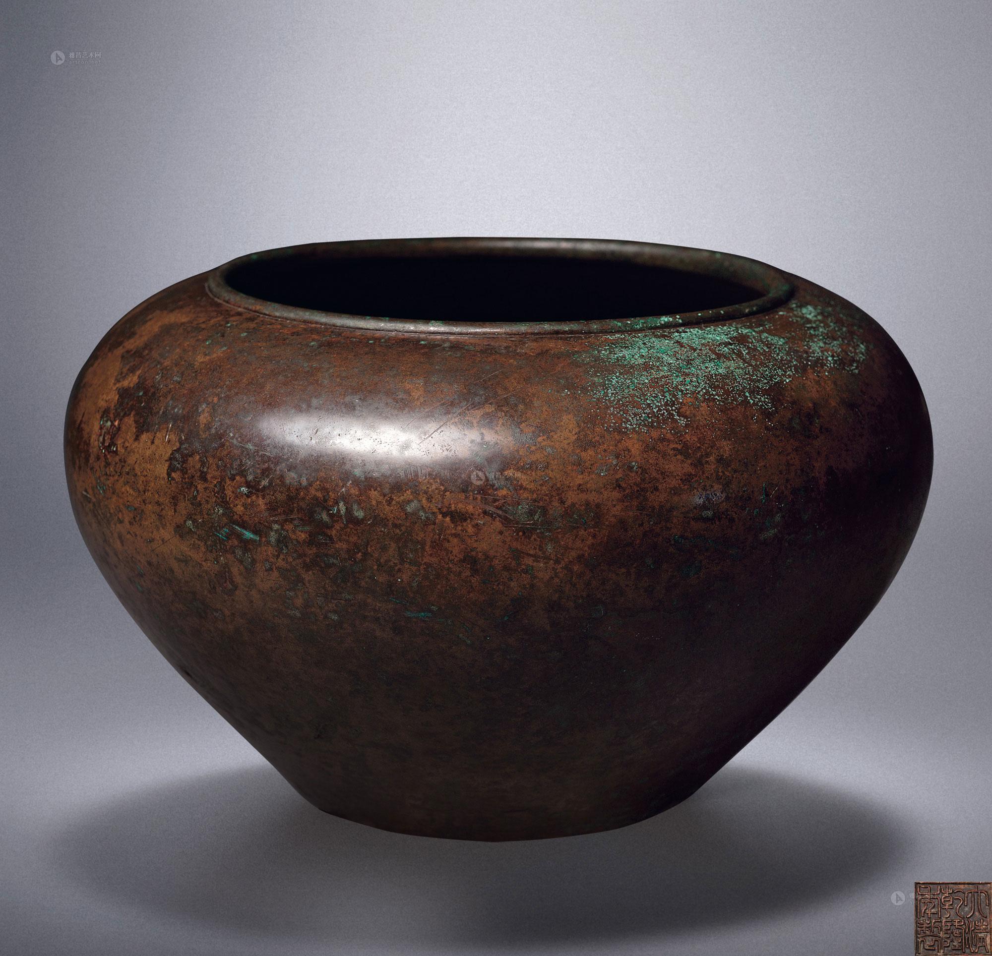中国　古銅　唐銅　大鉢　V　3922C