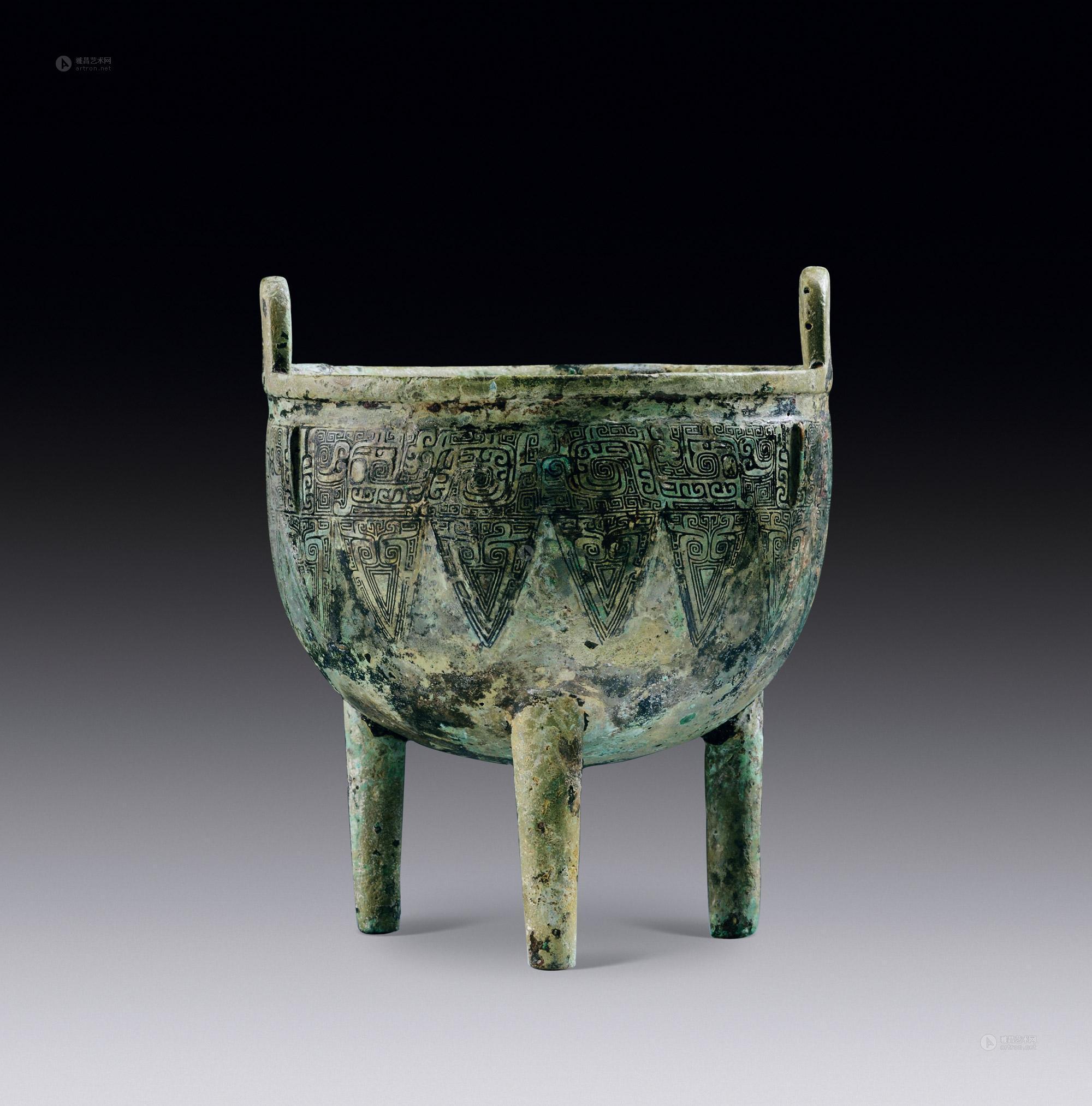 0076商饕餮蝉纹鼎