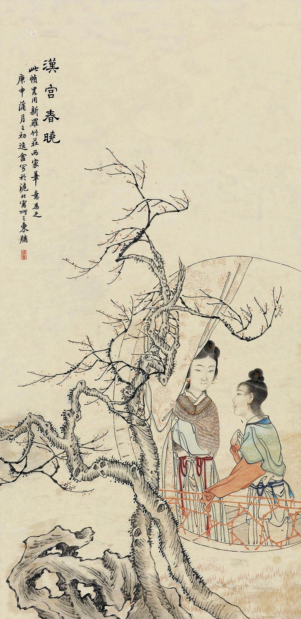 0024汉宫春晓立轴
