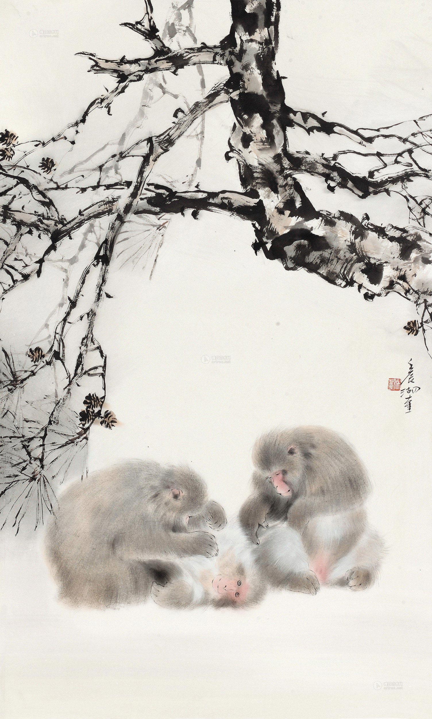【2012年作 温馨 镜心 设色纸本】拍卖品_图片_价格_鉴赏_绘画_雅昌
