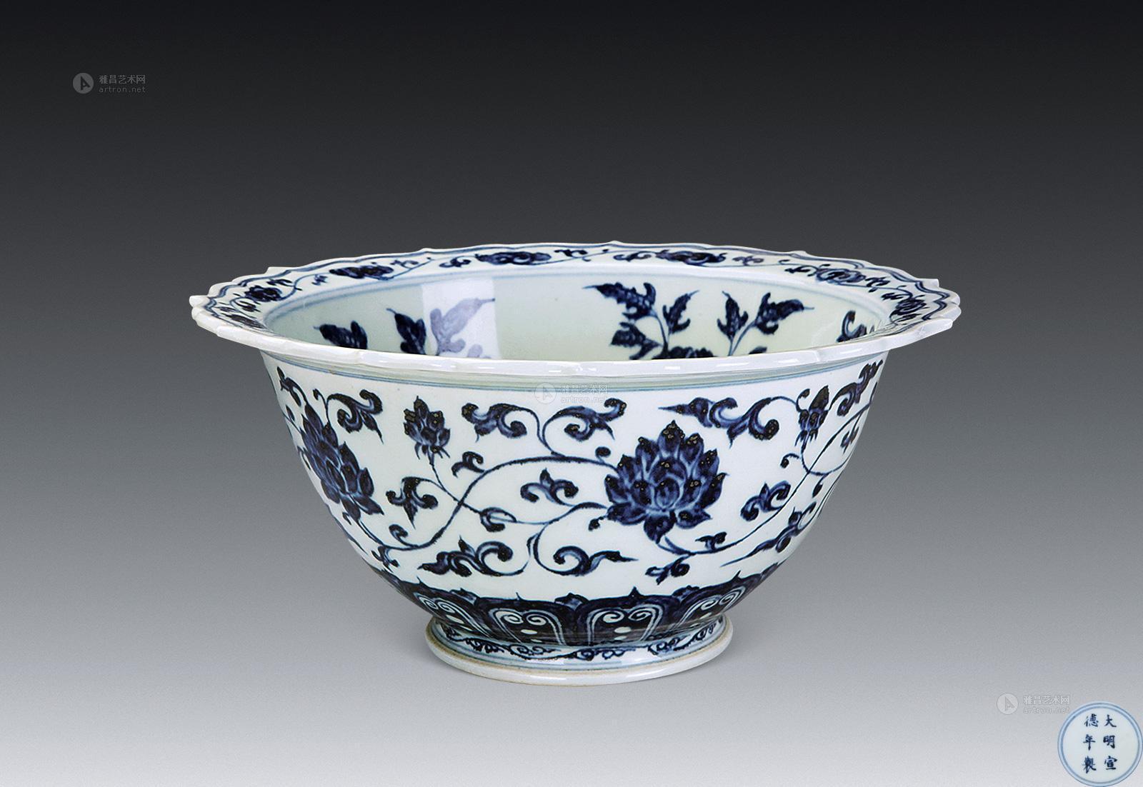 【青花花果纹花口碗】拍卖品_图片_价格_鉴赏_现当代及其它瓷器_雅昌