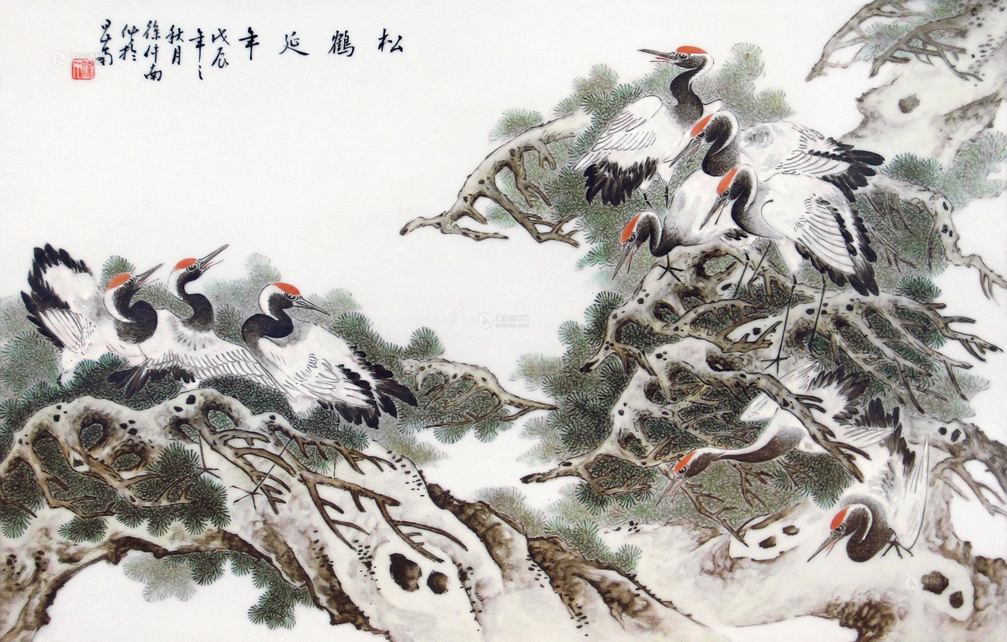 0293徐仲南松鹤延年