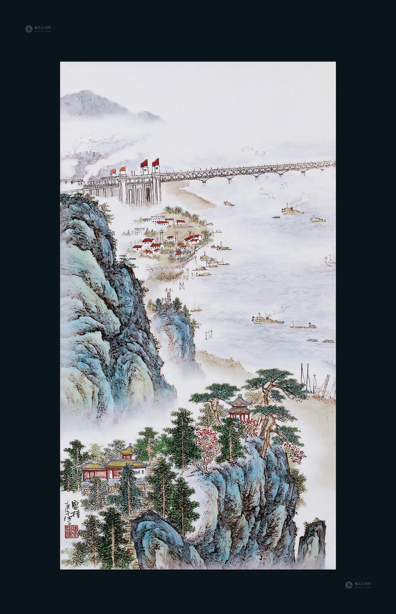 1074陈盛樟南京长江大桥瓷板