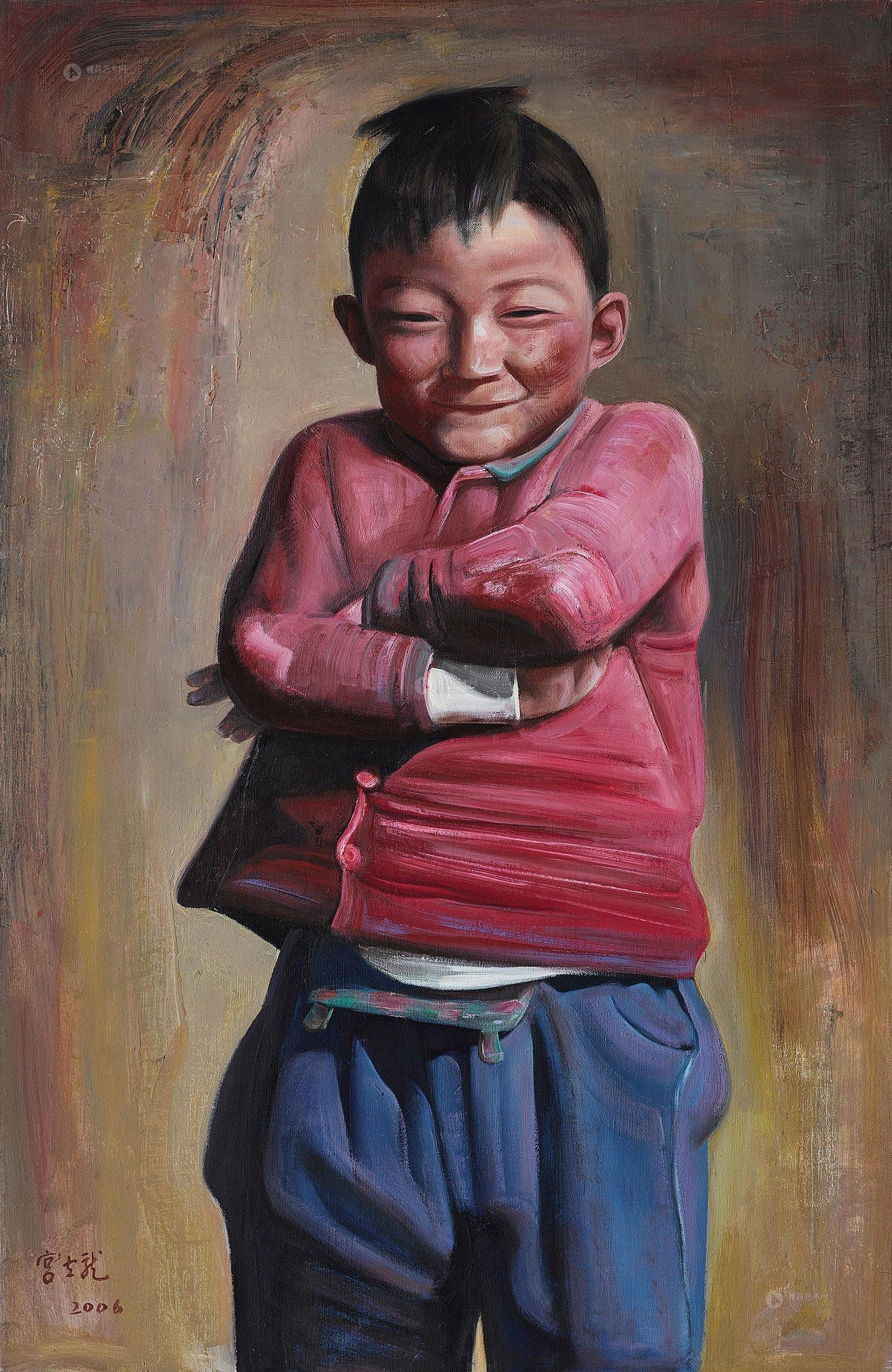 【2006年作 男孩 油彩68画布】拍卖品_图片_价格_鉴赏_油画_雅昌