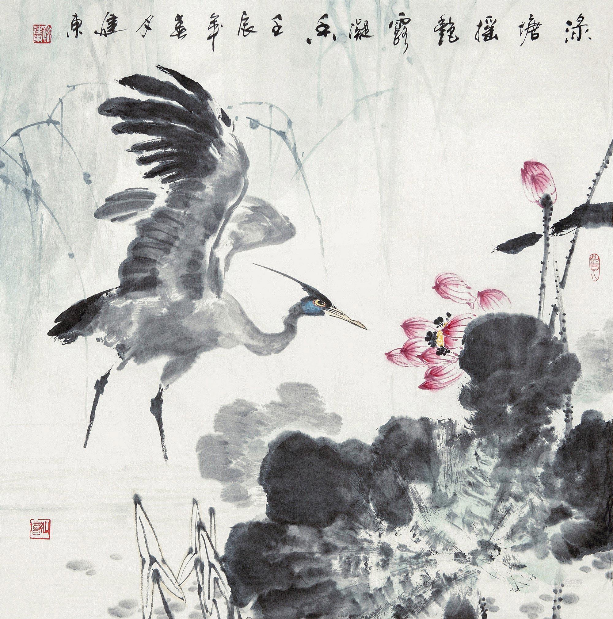 【仙鹤 软片 设色纸本】拍卖品_图片_价格_鉴赏_绘画_雅昌艺术品拍卖