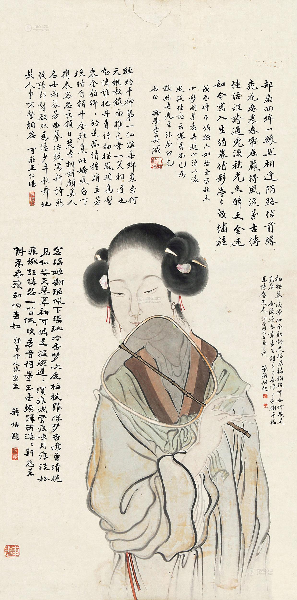 0182仕女图一件立轴纸本