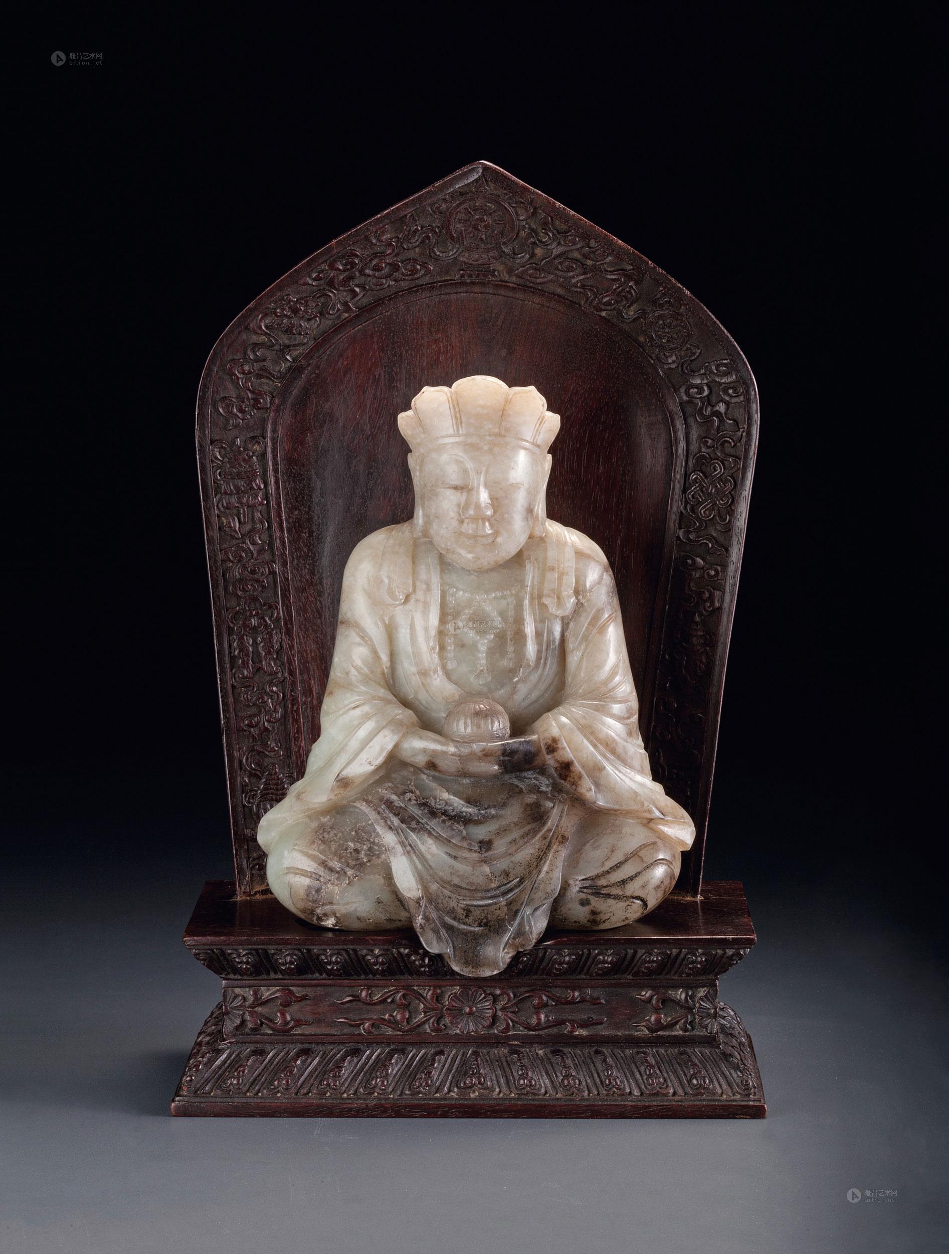 0189 明代(1368-1644) 玉长寿佛像