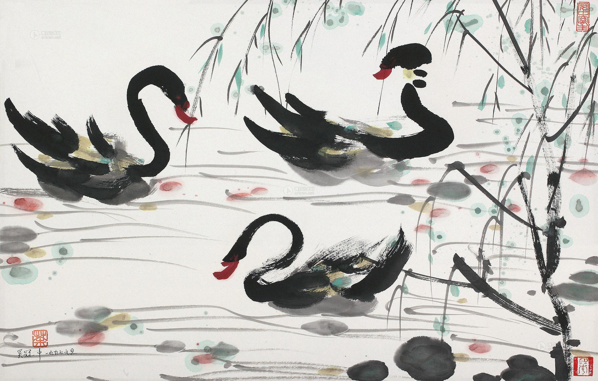 中国最美丽的天鹅画法图片