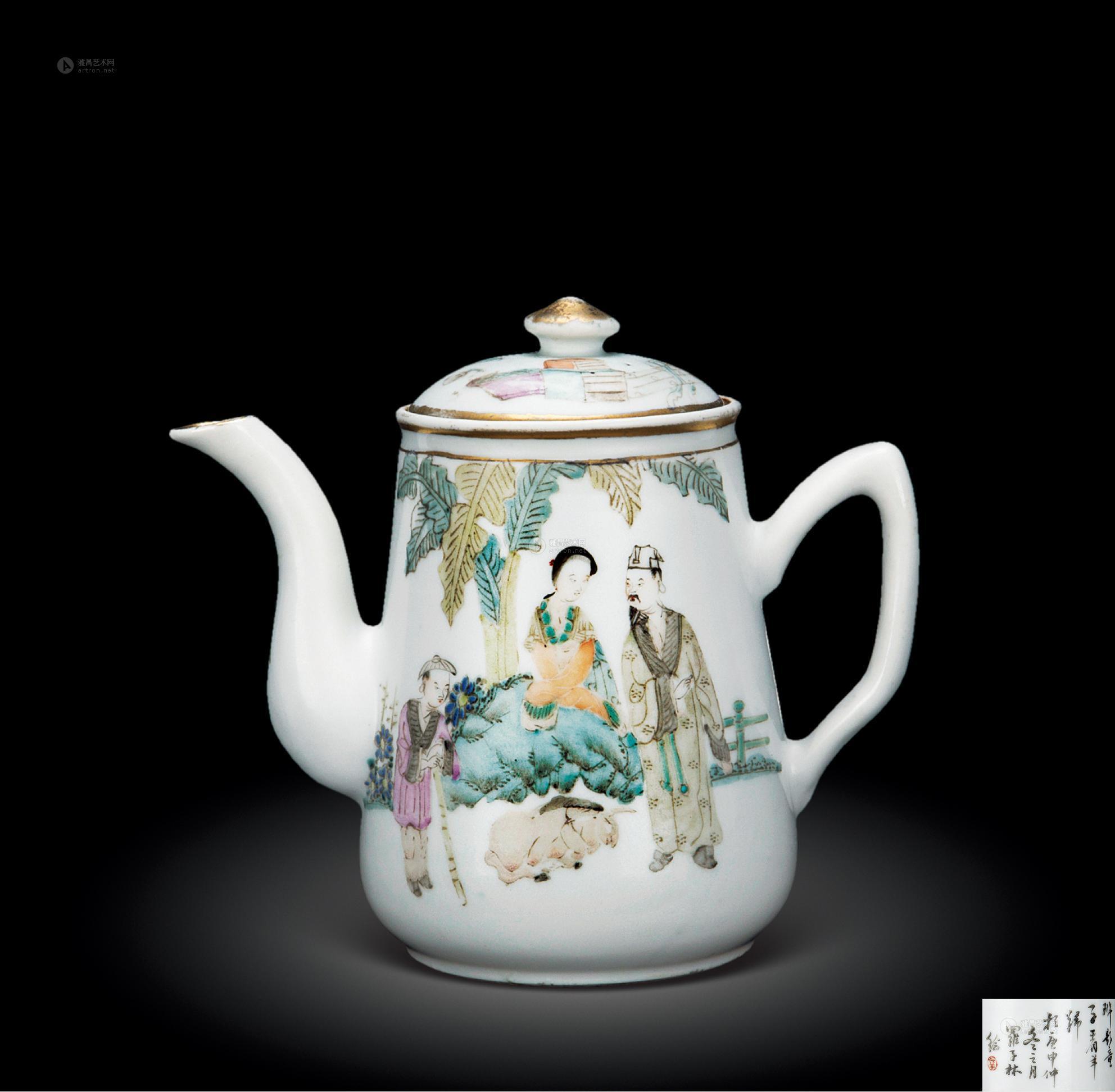 罗子林浅绛彩"童子牧羊"壶】拍卖品_图片_价格_鉴赏_现当代及其它瓷器