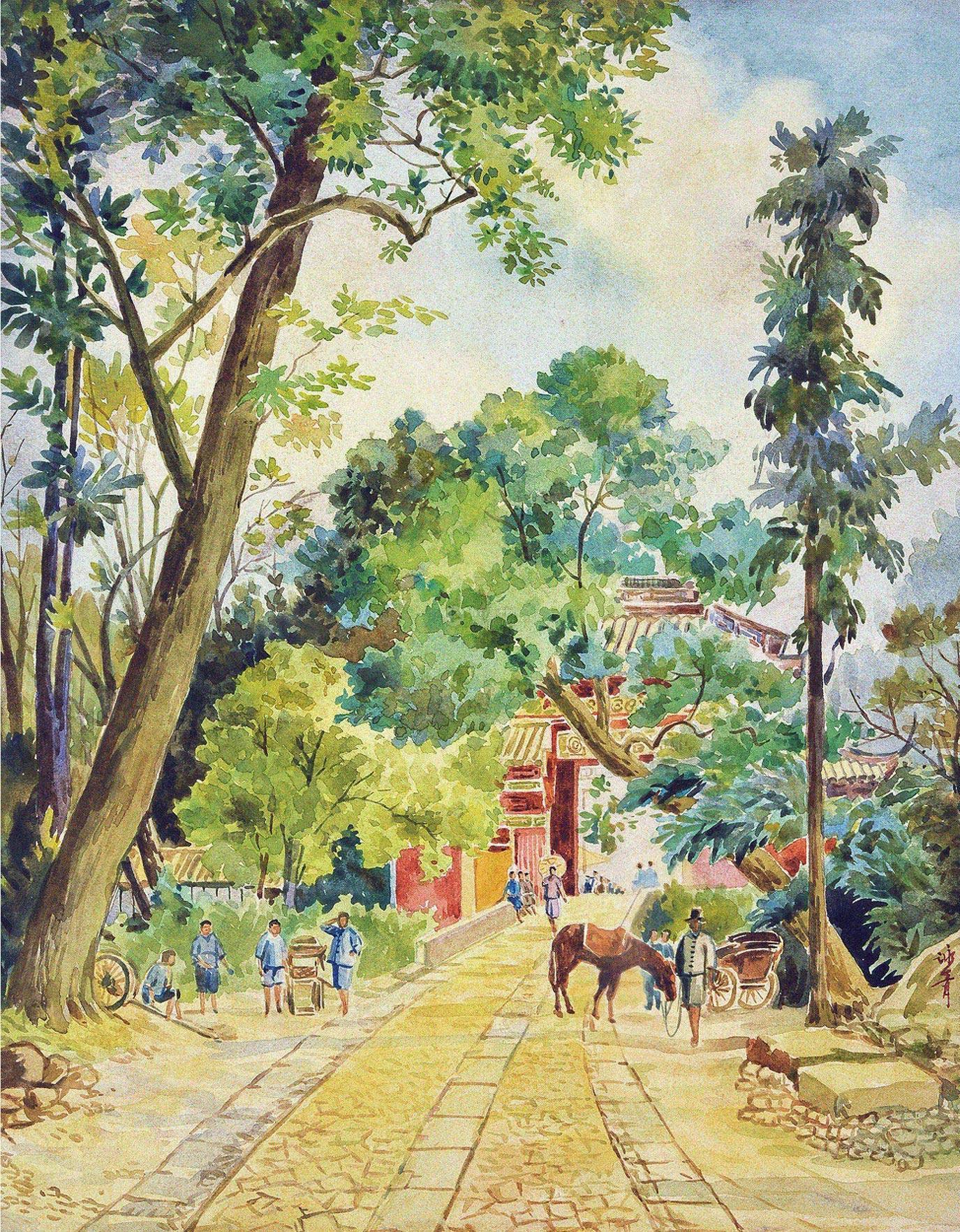 0102 灵隐寺 纸本水彩