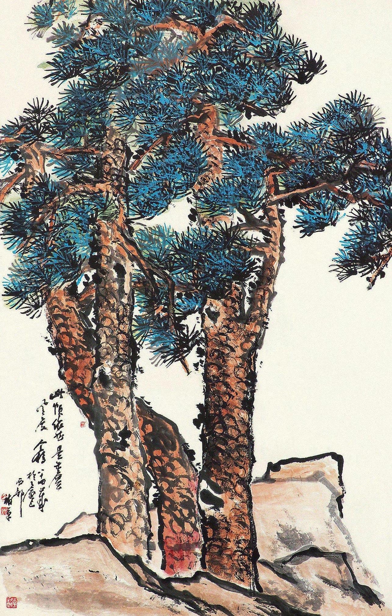 石松画家的画图片
