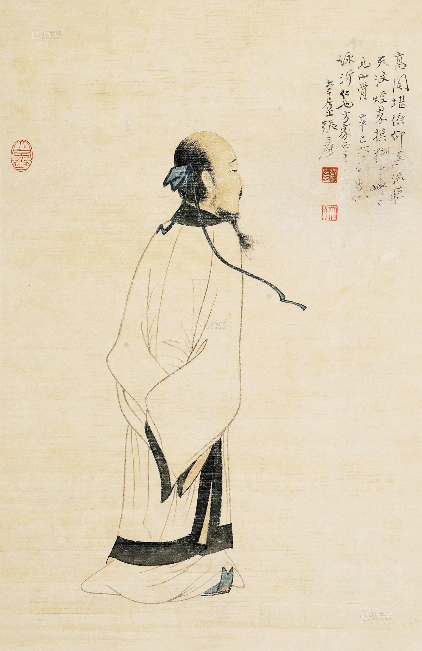 0070高士图立轴设色纸本