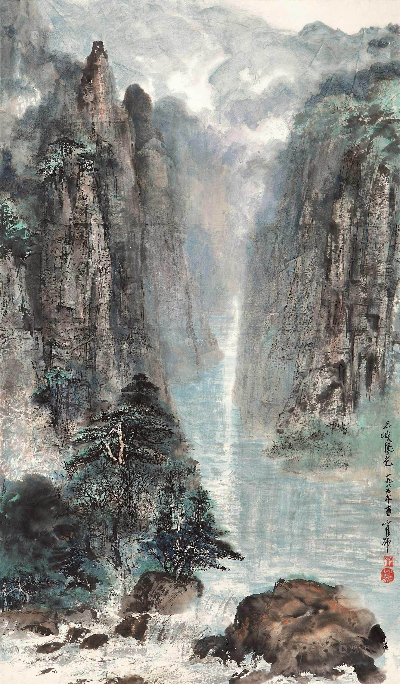 三峡风景图片绘画图片