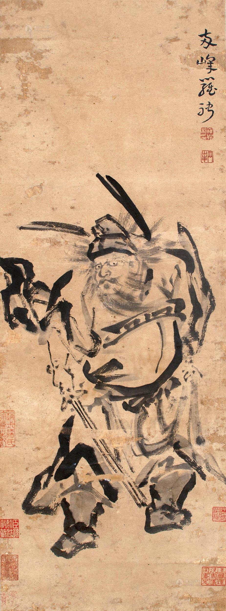 0361钟馗立轴纸本