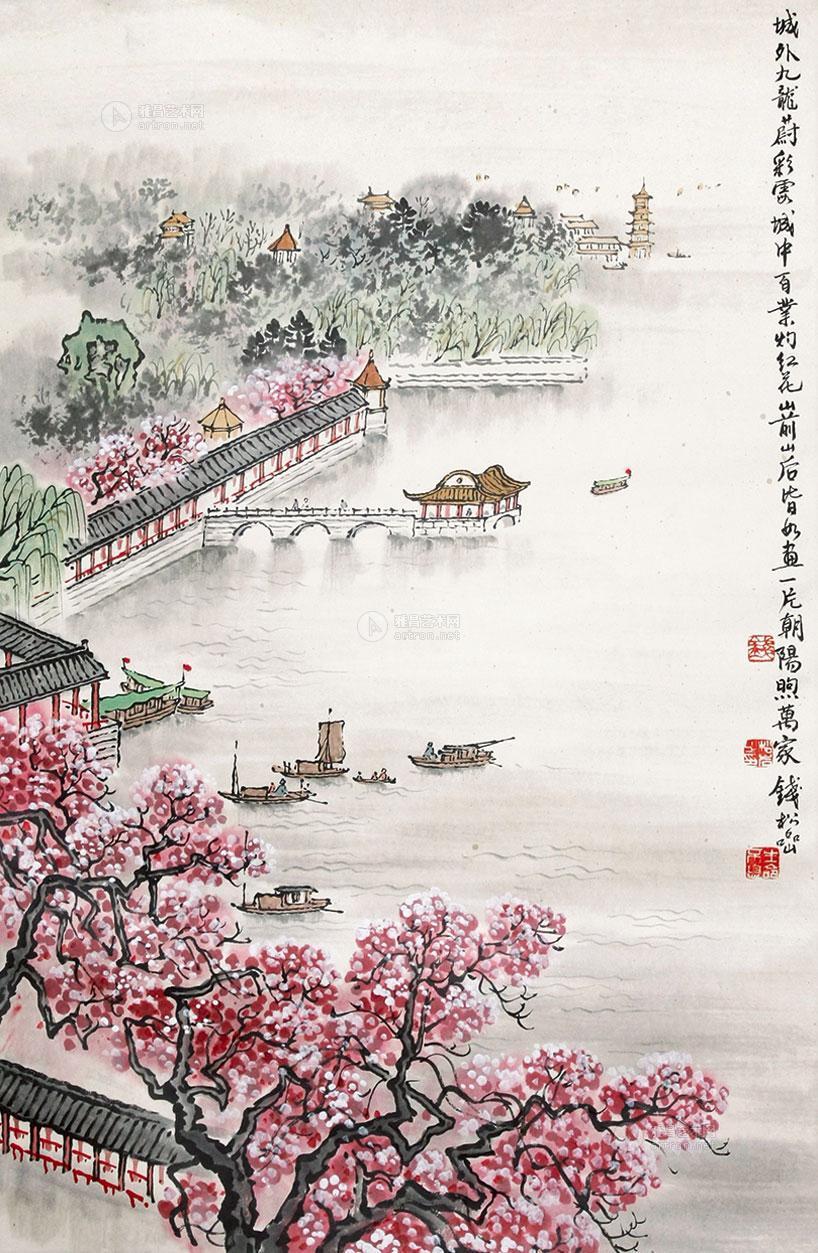 【江南水乡 立轴 纸本】拍卖品_图片_价格_鉴赏_绘画_雅昌艺术品拍卖