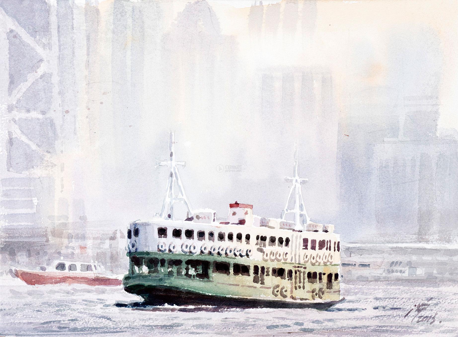 【维港渡轮 纸本水彩】拍卖品_图片_价格_鉴赏_水粉水彩_雅昌艺术品