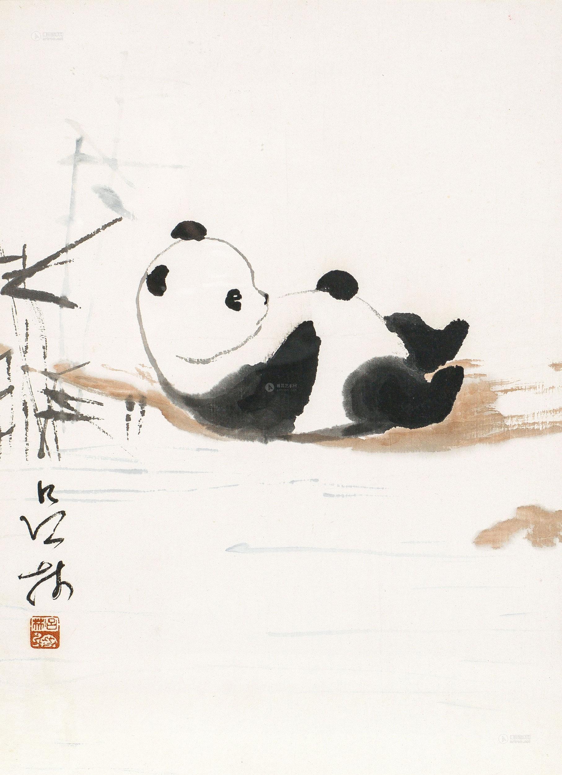 中国画大熊猫画法图片