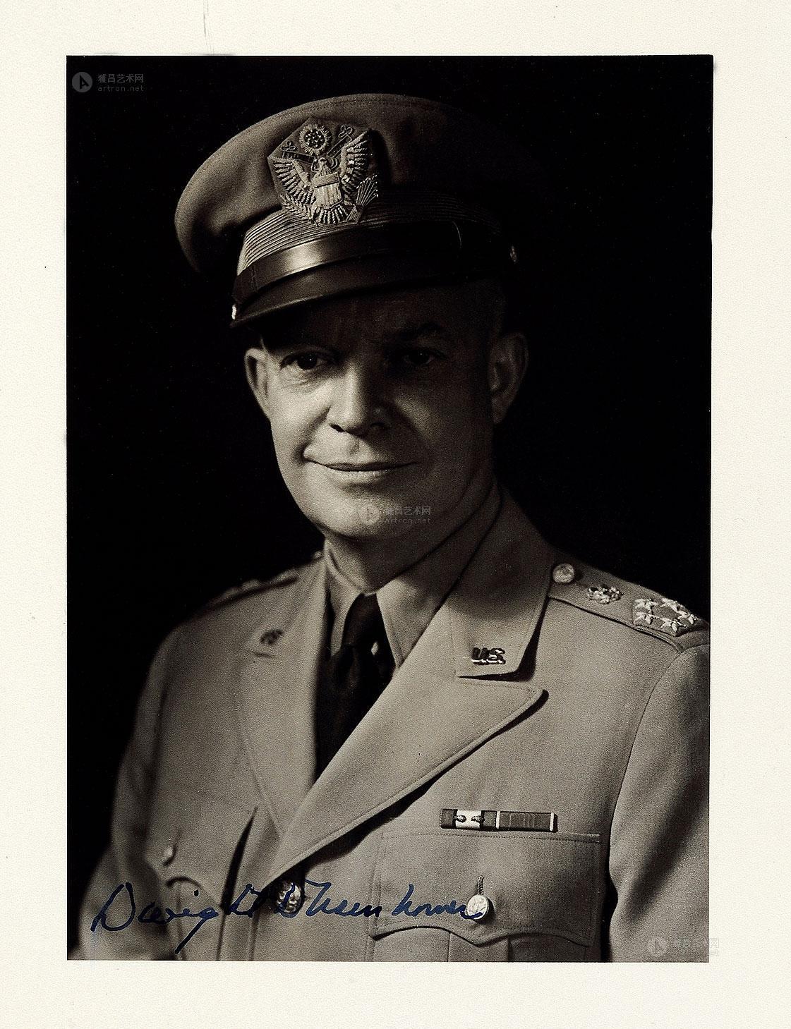2199 美国总统 五星上将艾森豪威尔签名照片