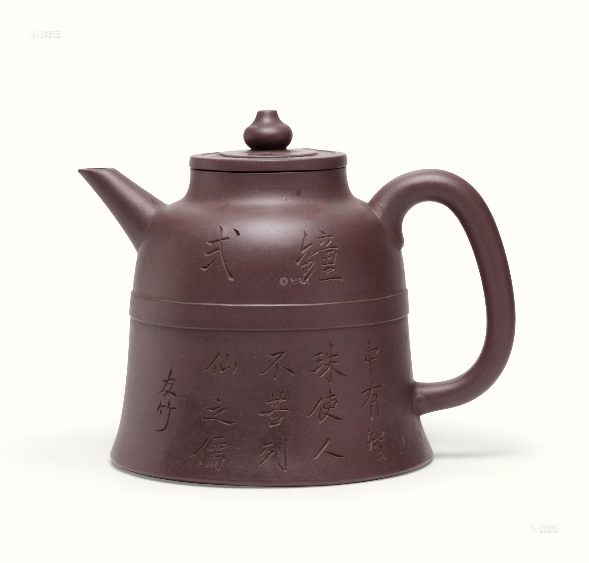 【清 蒋裕泰制梅调鼎刻钟形壶】拍卖品_图片_价格_鉴赏_紫砂_雅昌艺术