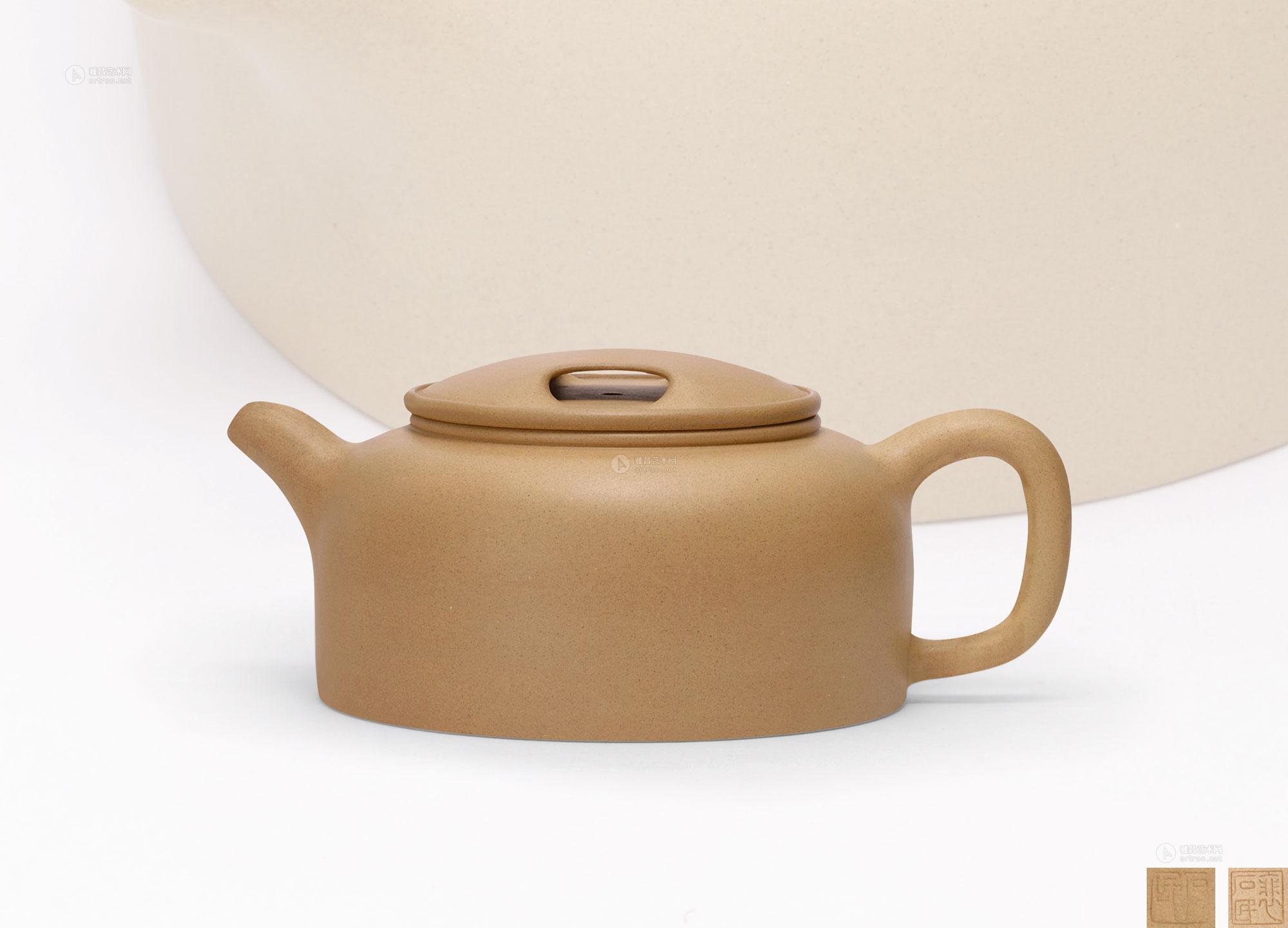 0850民国裴石民牛盖莲子壶