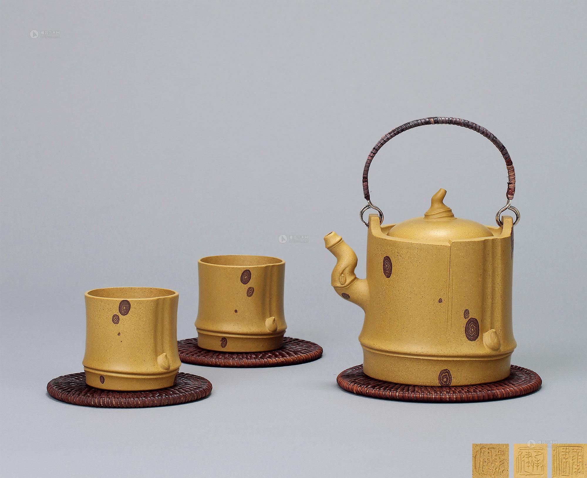 3643承健虚心劲竹壶