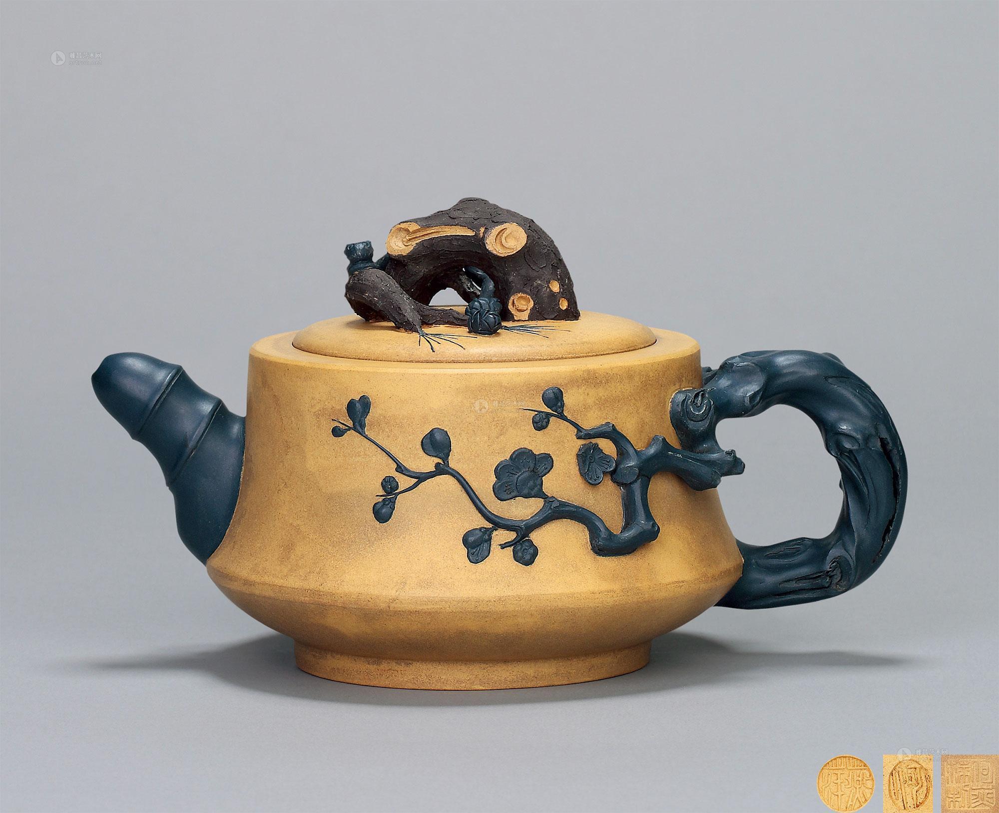 【何燕萍 松竹梅壶】拍卖品_图片_价格_鉴赏_紫砂_雅昌艺术品拍卖网