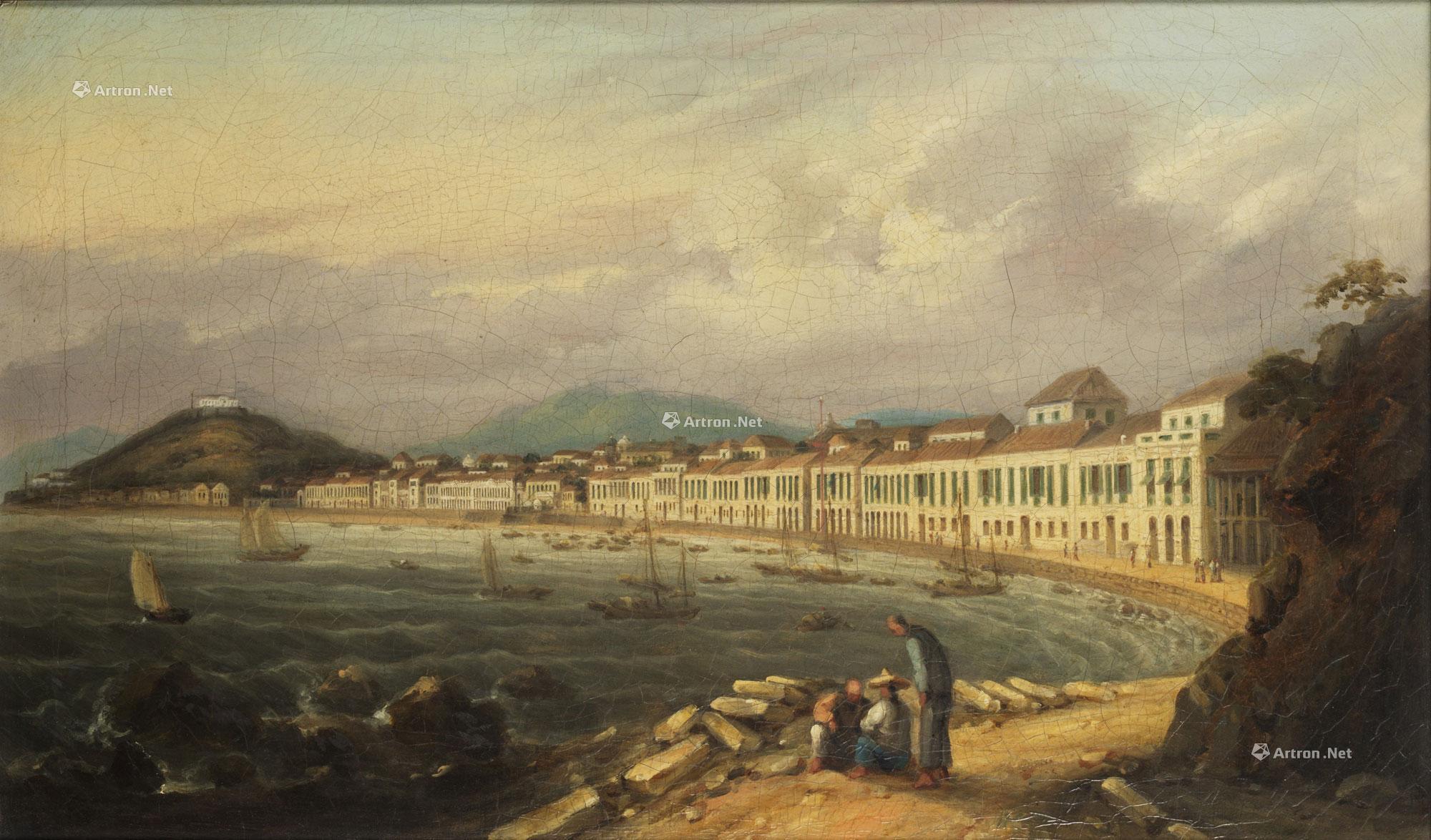 0032 约1850年作 澳门南湾 油彩画布