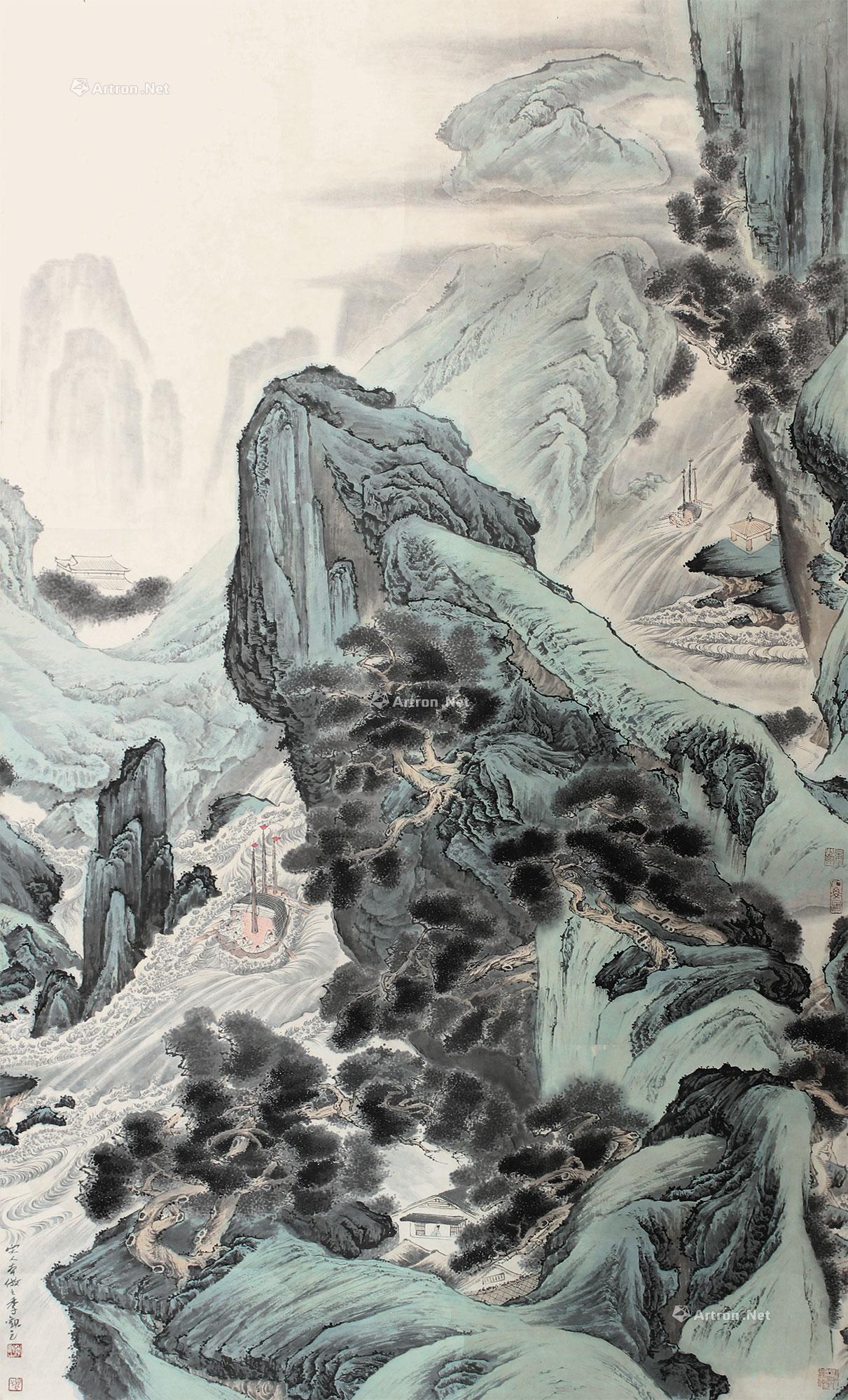 【山水 立轴 纸本】拍卖品_图片_价格_鉴赏_绘画_雅昌艺术品拍卖网