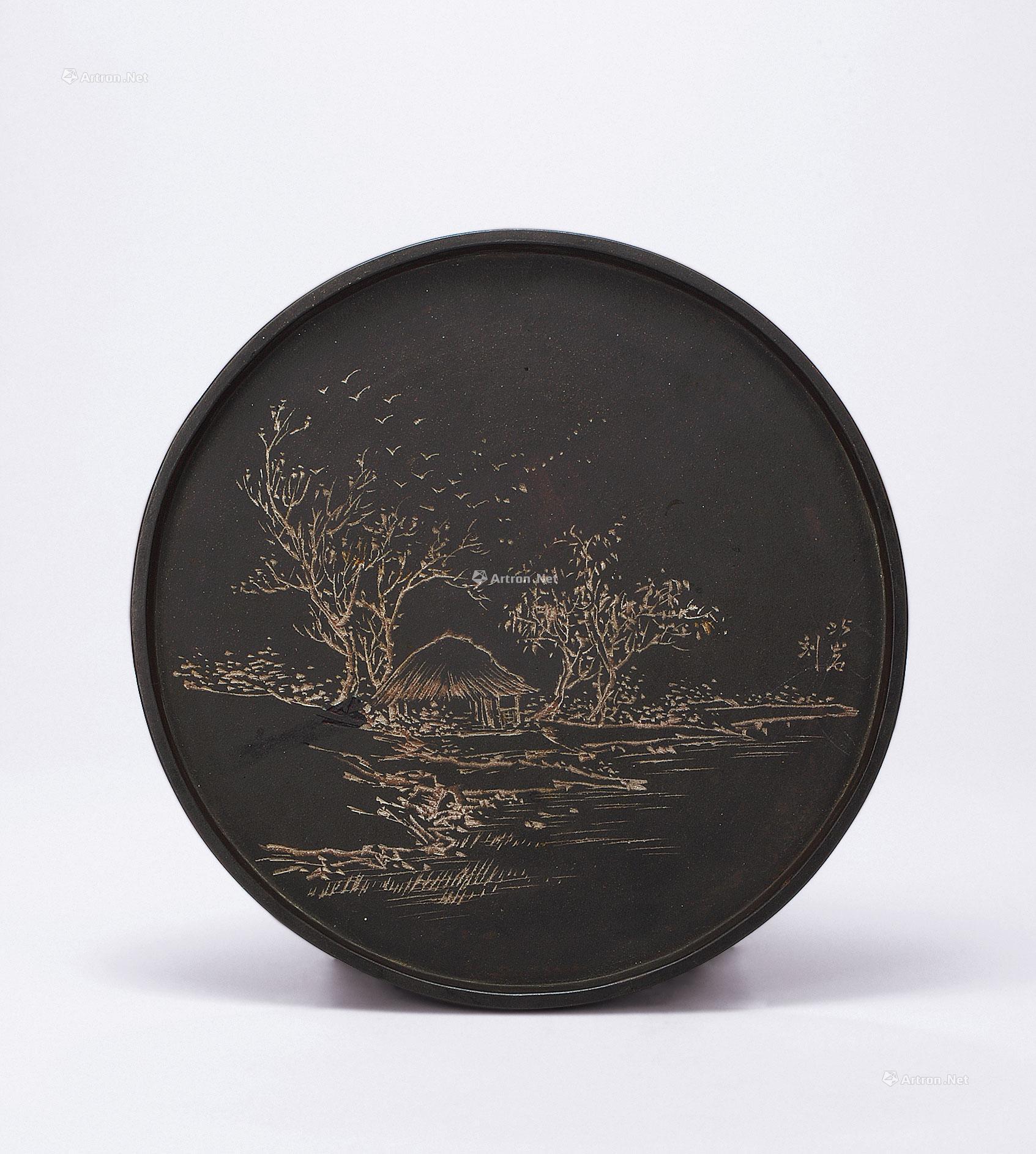 0907 民国 北岩刻赏盘