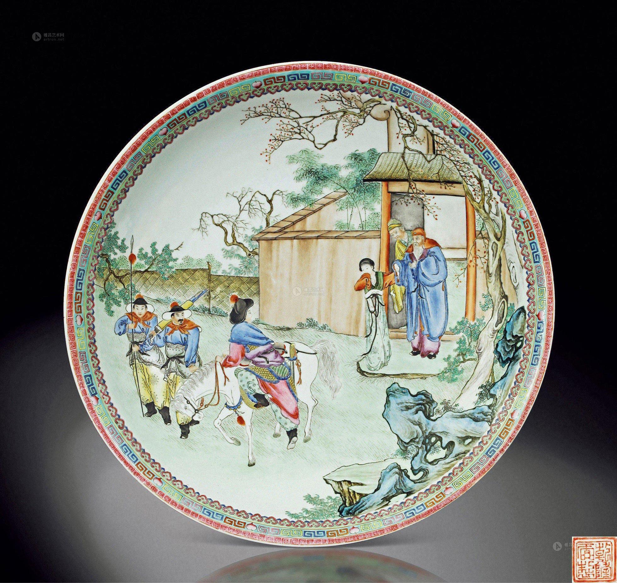 【民国 粉彩人物故事图大盘】拍卖品_图片_价格_鉴赏_民国瓷器_雅昌