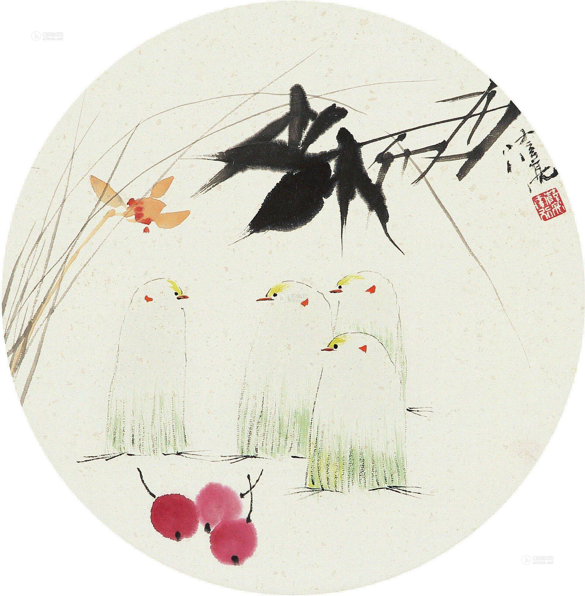 【无题 镜心 设色纸本】拍卖品_图片_价格_鉴赏_绘画_雅昌艺术品拍卖