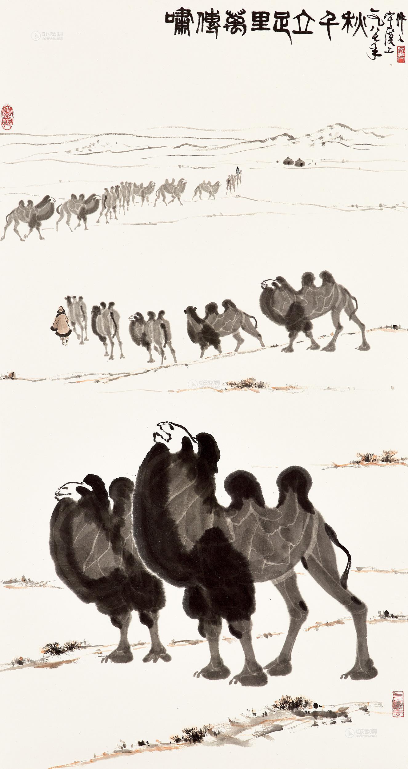 大写意骆驼的画法图片