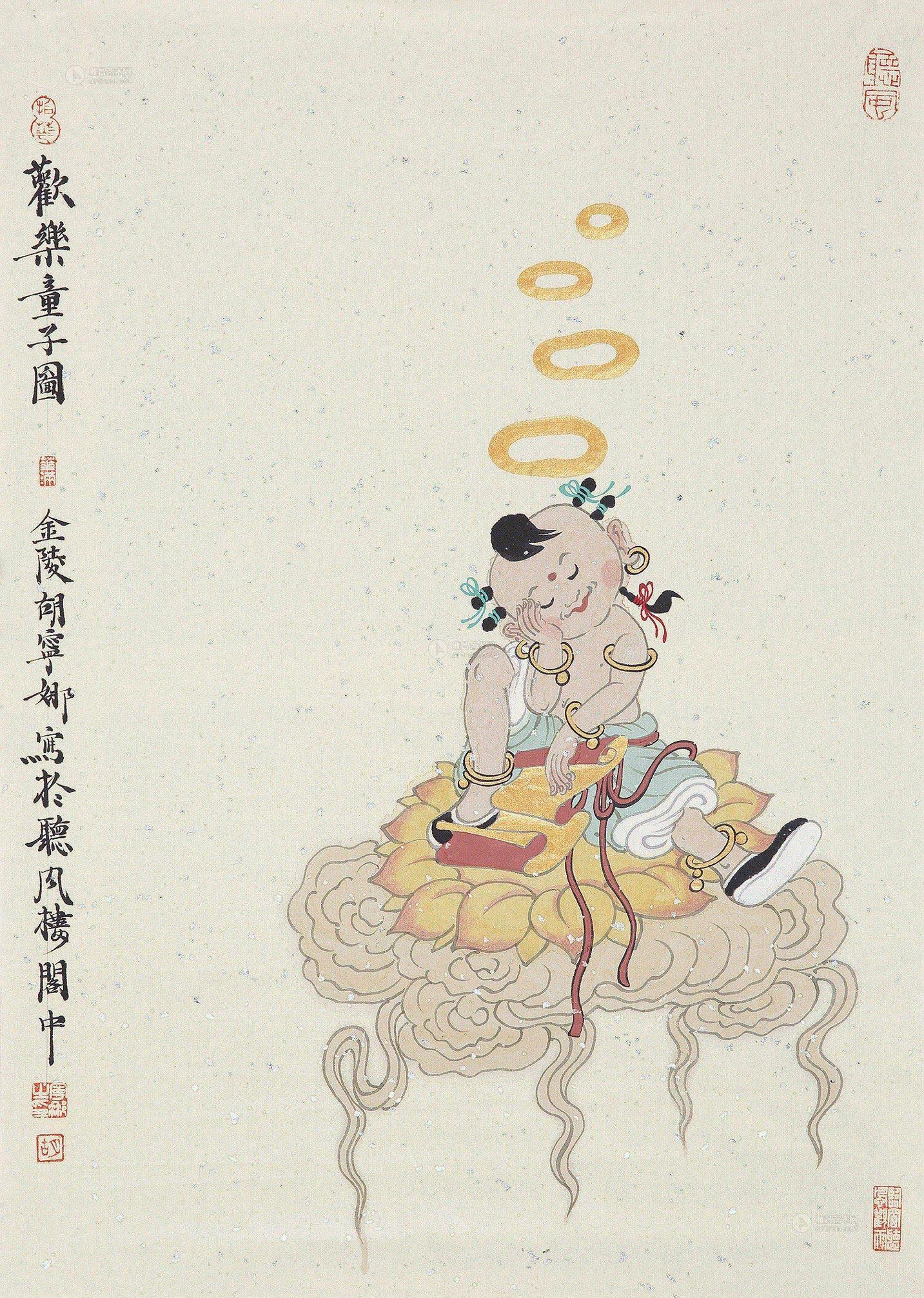 【欢乐童子图 镜心 设色纸本】拍卖品_图片_价格_鉴赏_绘画_雅昌艺术