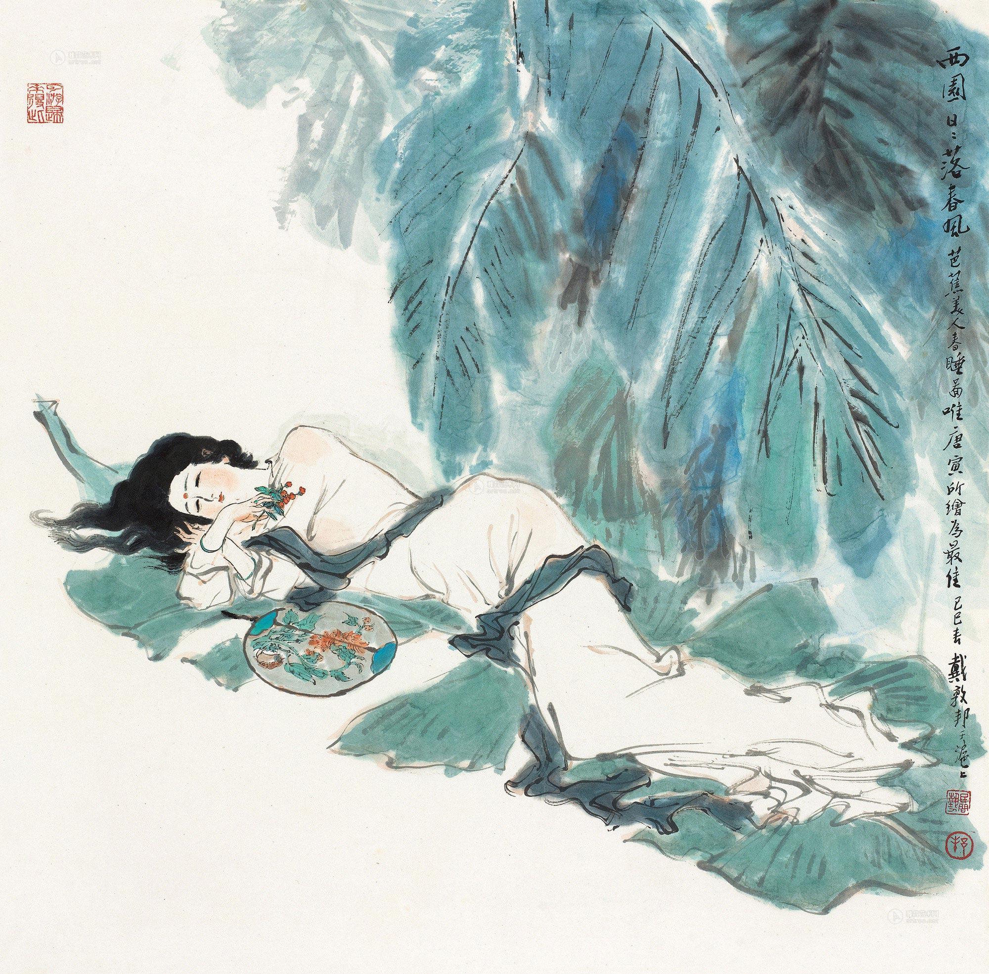 唐伯虎画的海棠春睡图图片