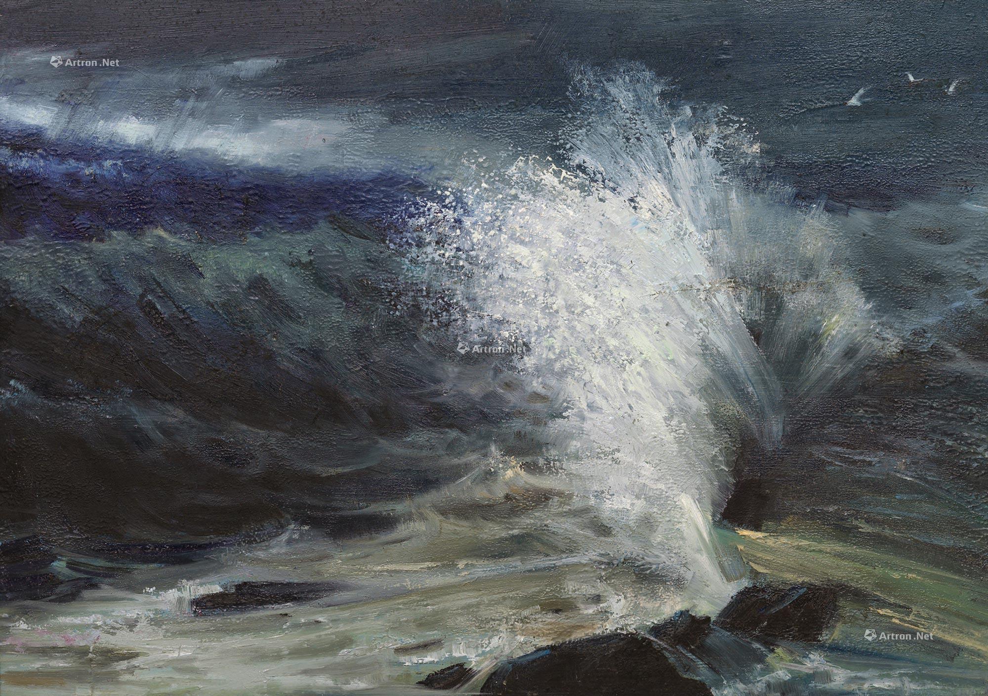 0099 海浪系列八 布面油画