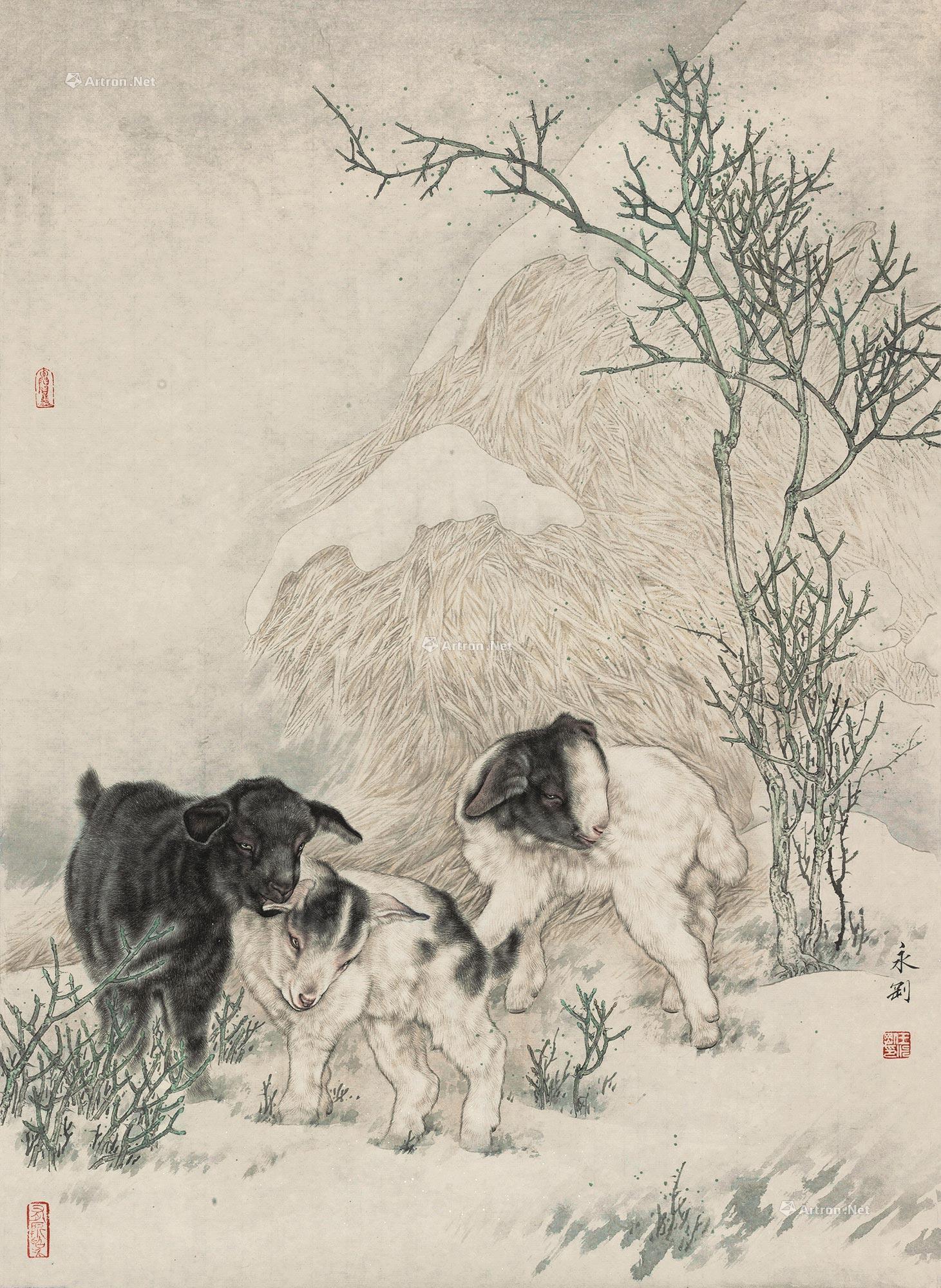 【三羊开泰 镜心 设色纸本】拍卖品_图片_价格_鉴赏_绘画_雅昌艺术品