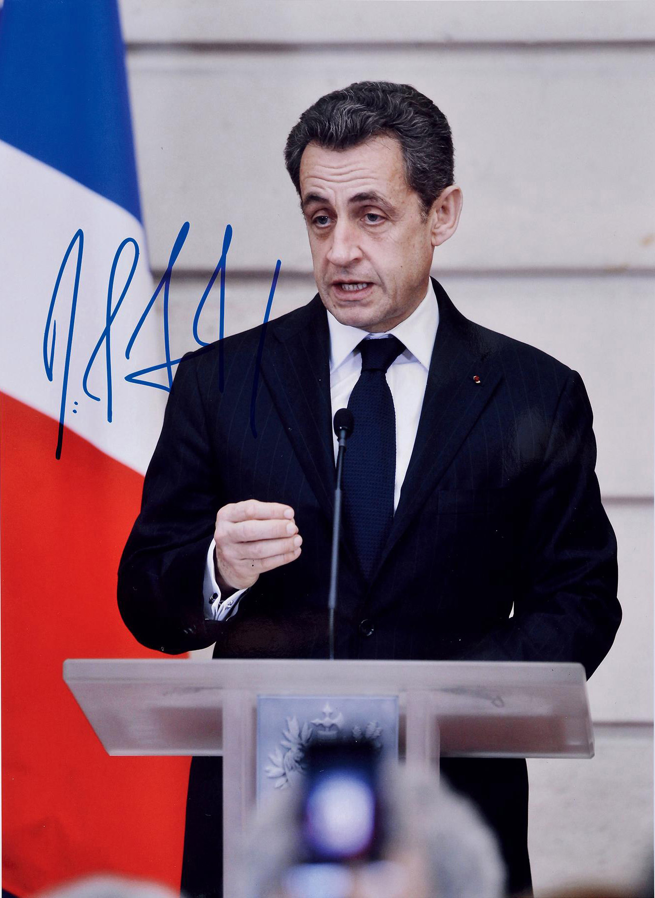 12012法国总统萨科齐nicolassarkozy亲笔签名照