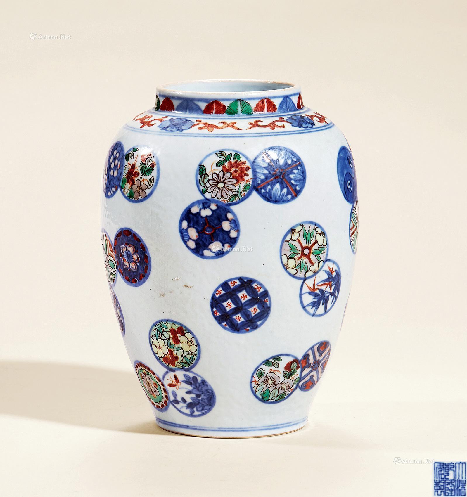 【清 斗彩皮球花小罐】拍卖品_图片_价格_鉴赏_清代斗彩瓷器_雅昌艺术