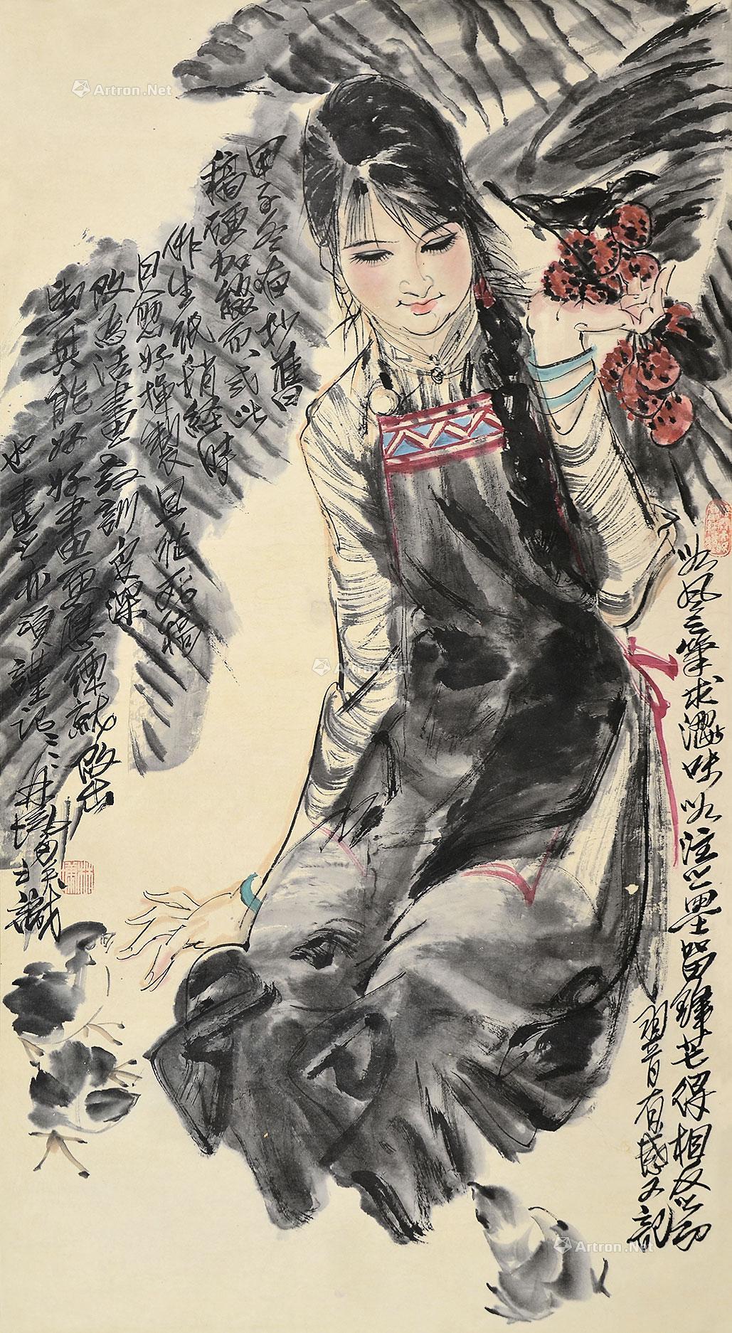 【南国风情 立轴 设色纸本】拍卖品_图片_价格_鉴赏_绘画_雅昌艺术品