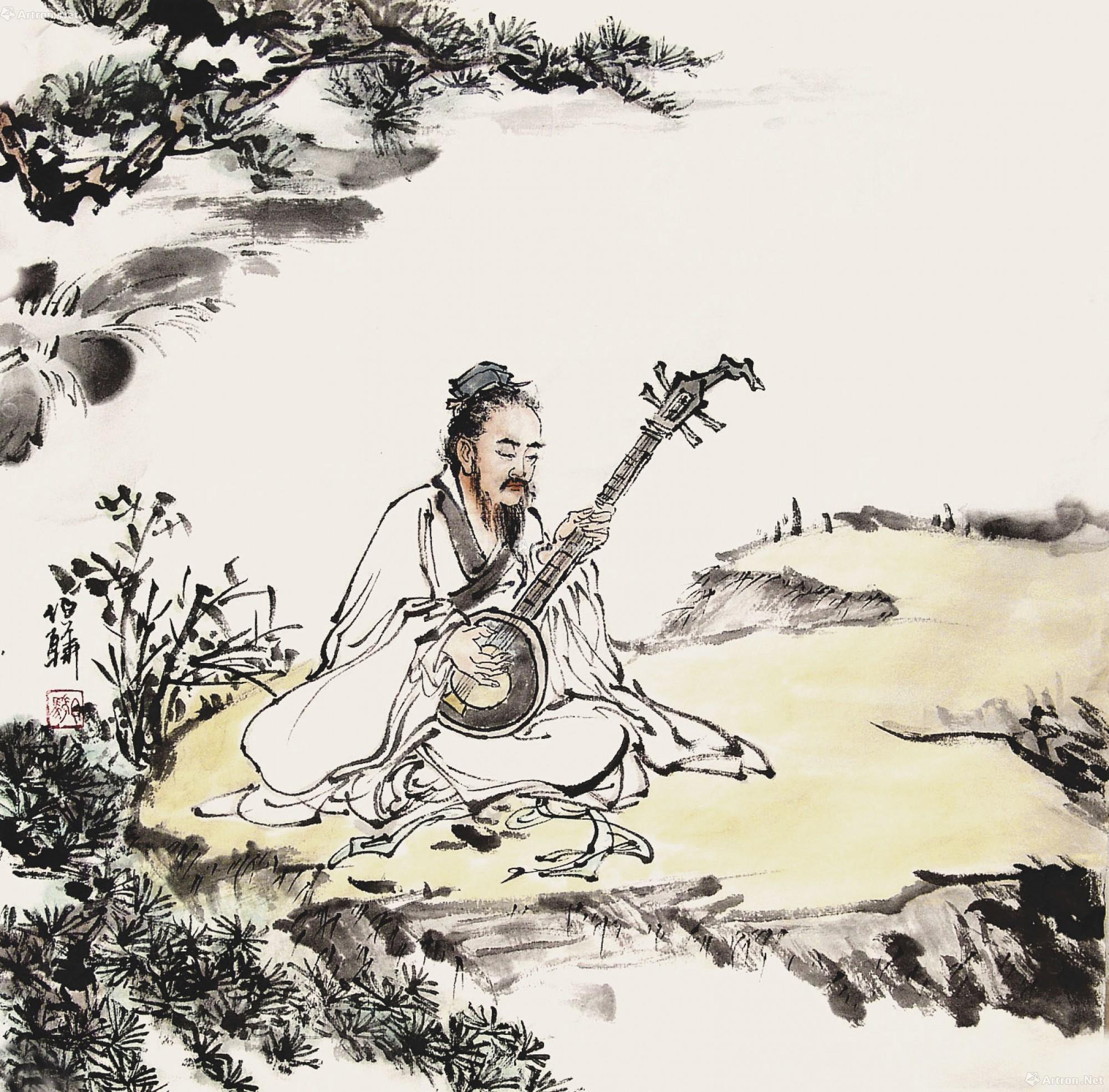 0088抚琴图软片