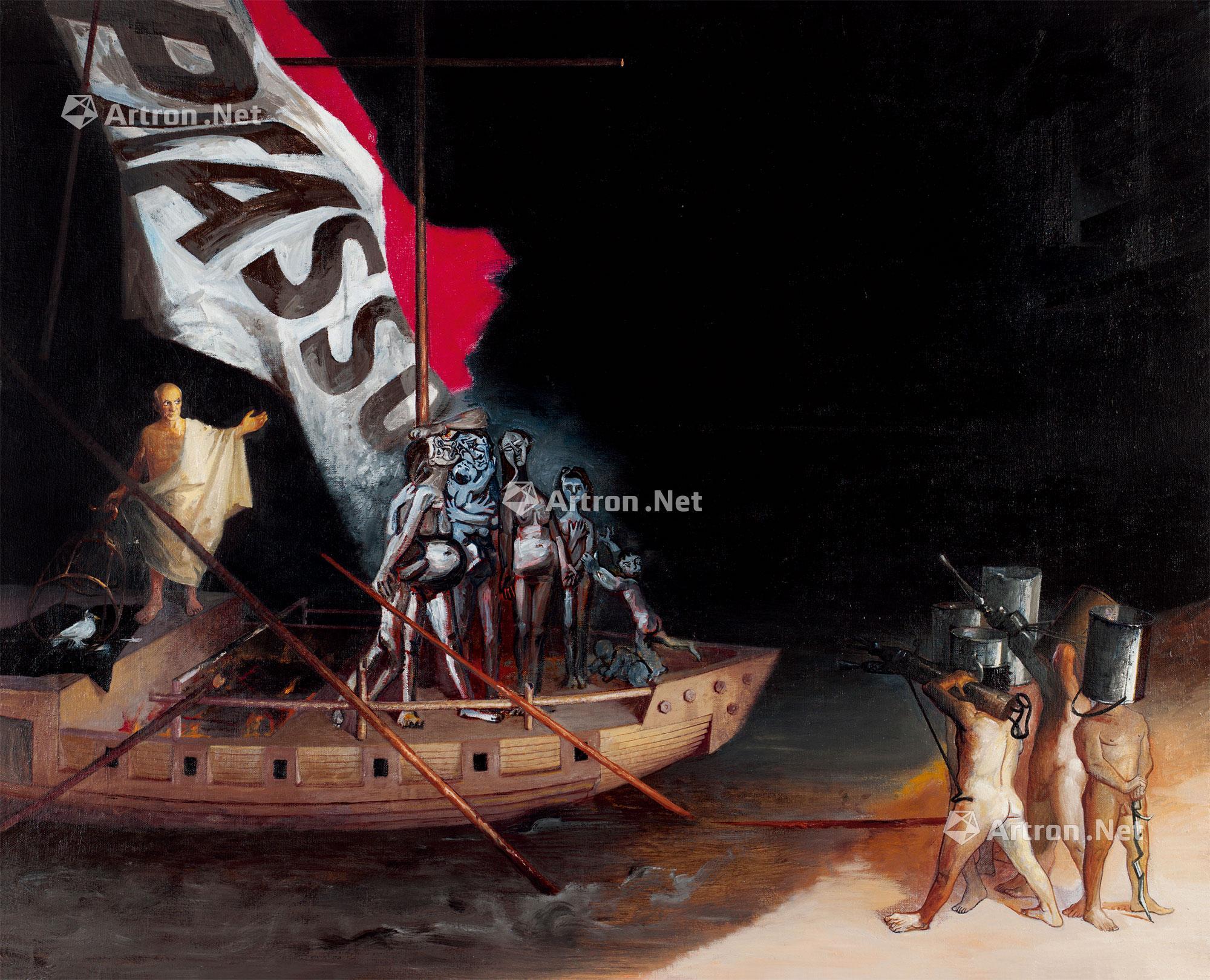 1162 2000年作 毕加索·战争的目击 布面油画