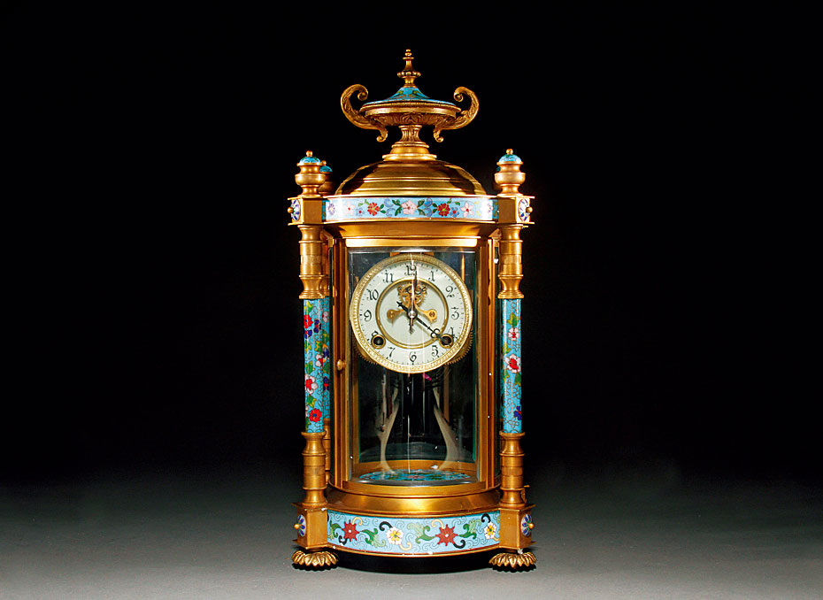 0088景泰蓝西洋座钟