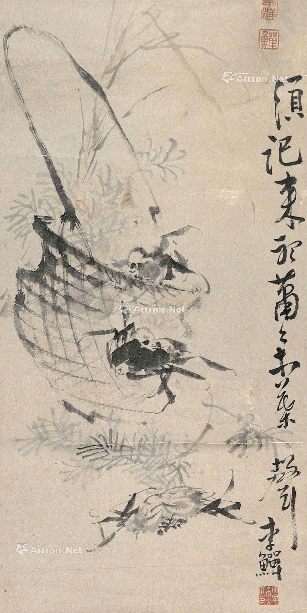 0780秋石图立轴纸本