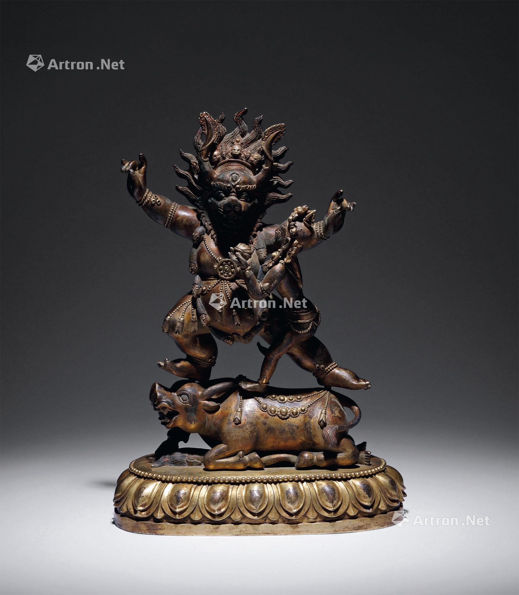 【清早期 铜鎏金双修阎魔天像】拍卖品_图片_价格_鉴赏_佛教文物其它_雅昌艺术品拍卖网