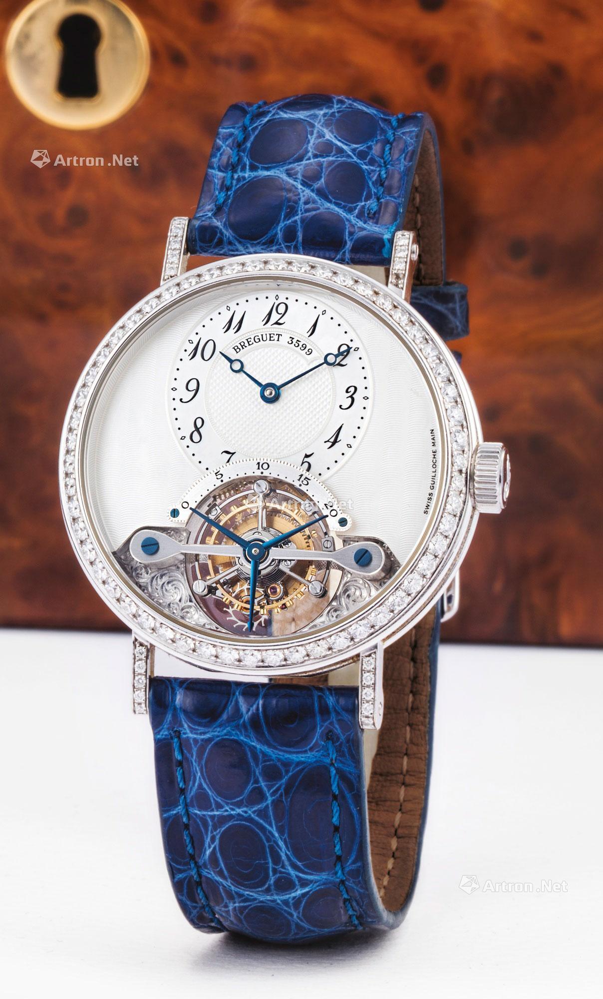 2139 年份约2005 宝玑3358型号「classique」精美白金及镶钻石陀飞轮