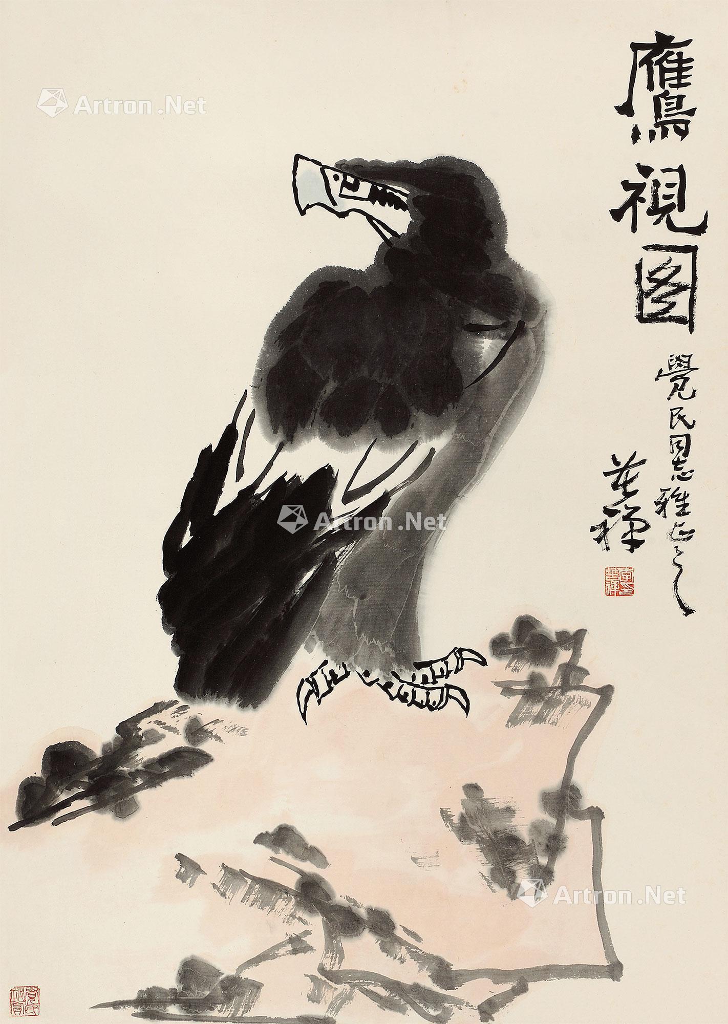 2451 鹰视图 纸本