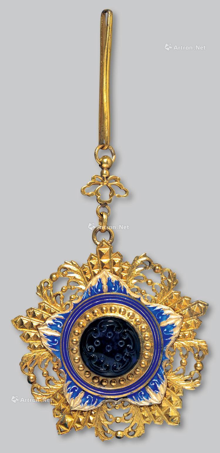 *1957 民国时期国民政府四等领绶采玉勋章一枚