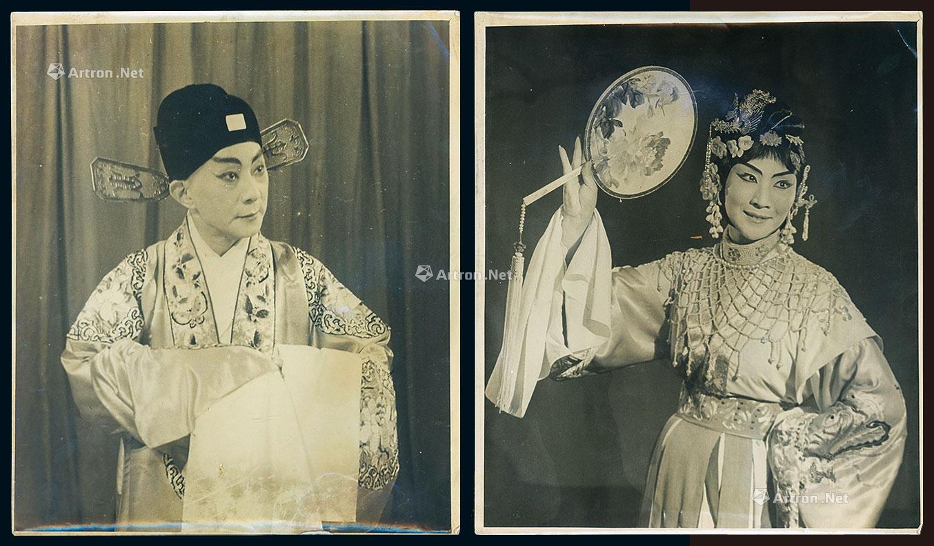 p 新中国五,六十年代昆剧名家"俞派"传人俞振飞,越剧泰斗袁雪芬剧照各